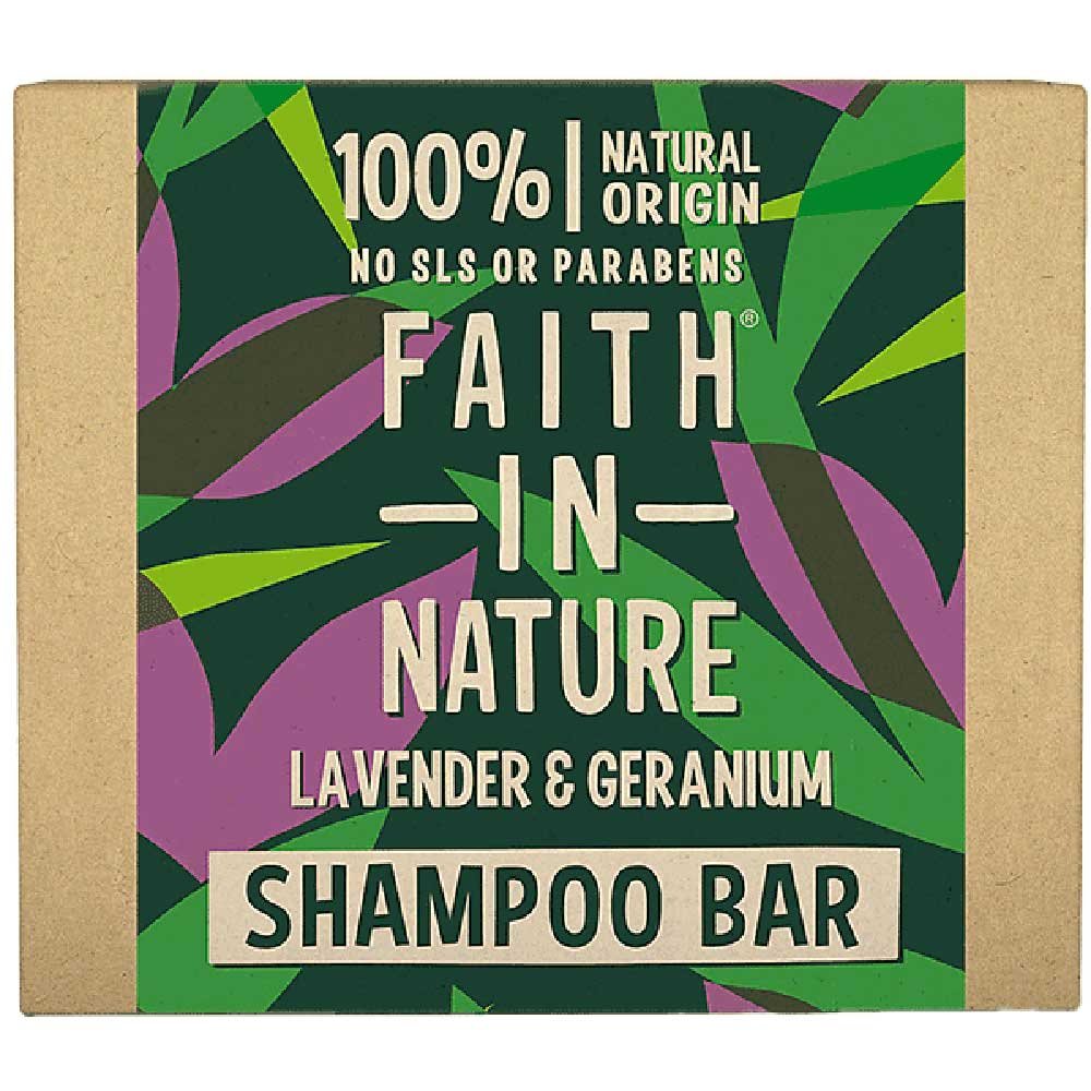 Lavender & Geranium Shampoo Bar Faith in Nature 85g Lavender & Geranium Shampoo Bar Faith in Nature 85g