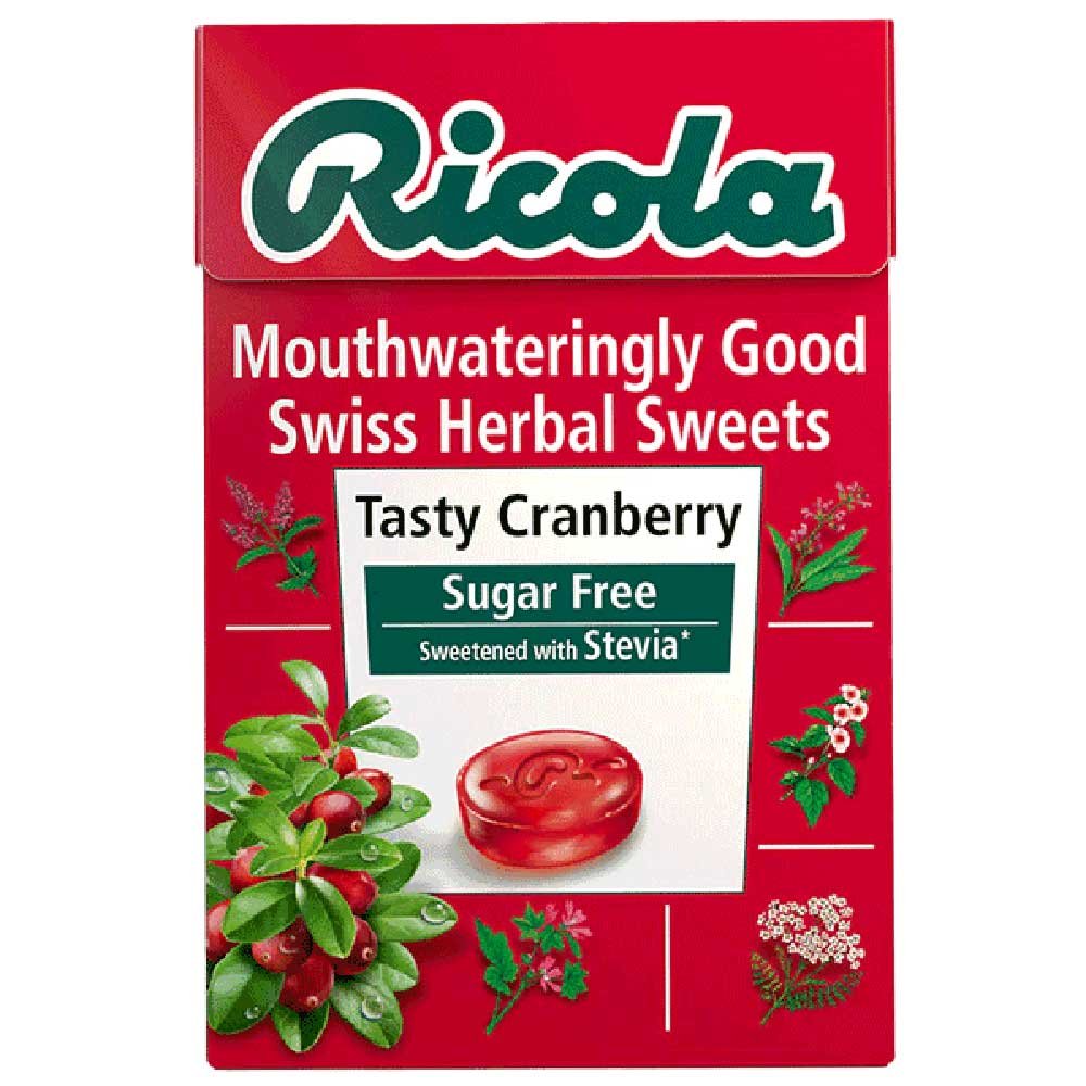 Tasty Cranberry with Stevia - box Ricola 45g