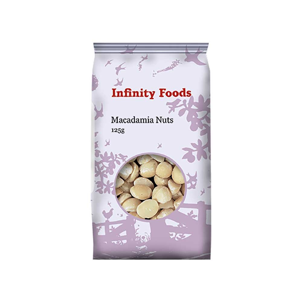 Macadamia Nuts - raw Infinity Foods 125g Macadamia Nuts - raw Infinity Foods 125g