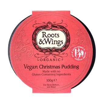Organic Vegan Mini Christmas Pudding made with gf flour Roots & Wings 12x100g Organic Vegan Mini Christmas Pudding made with gf flour Roots & Wings 12x100g