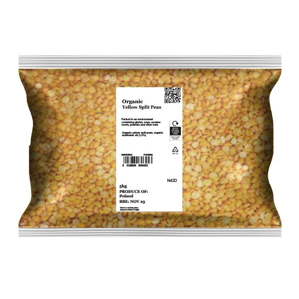 Organic Yellow Split Peas Infinity Foods 5kg Organic Yellow Split Peas Infinity Foods 5kg