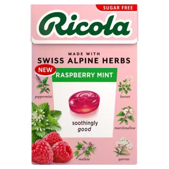 Raspberry Mint with Stevia - box Ricola 20x45g