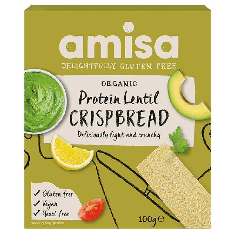 Organic Protein Lentil Crispbread Amisa 100g Organic Protein Lentil Crispbread Amisa 100g