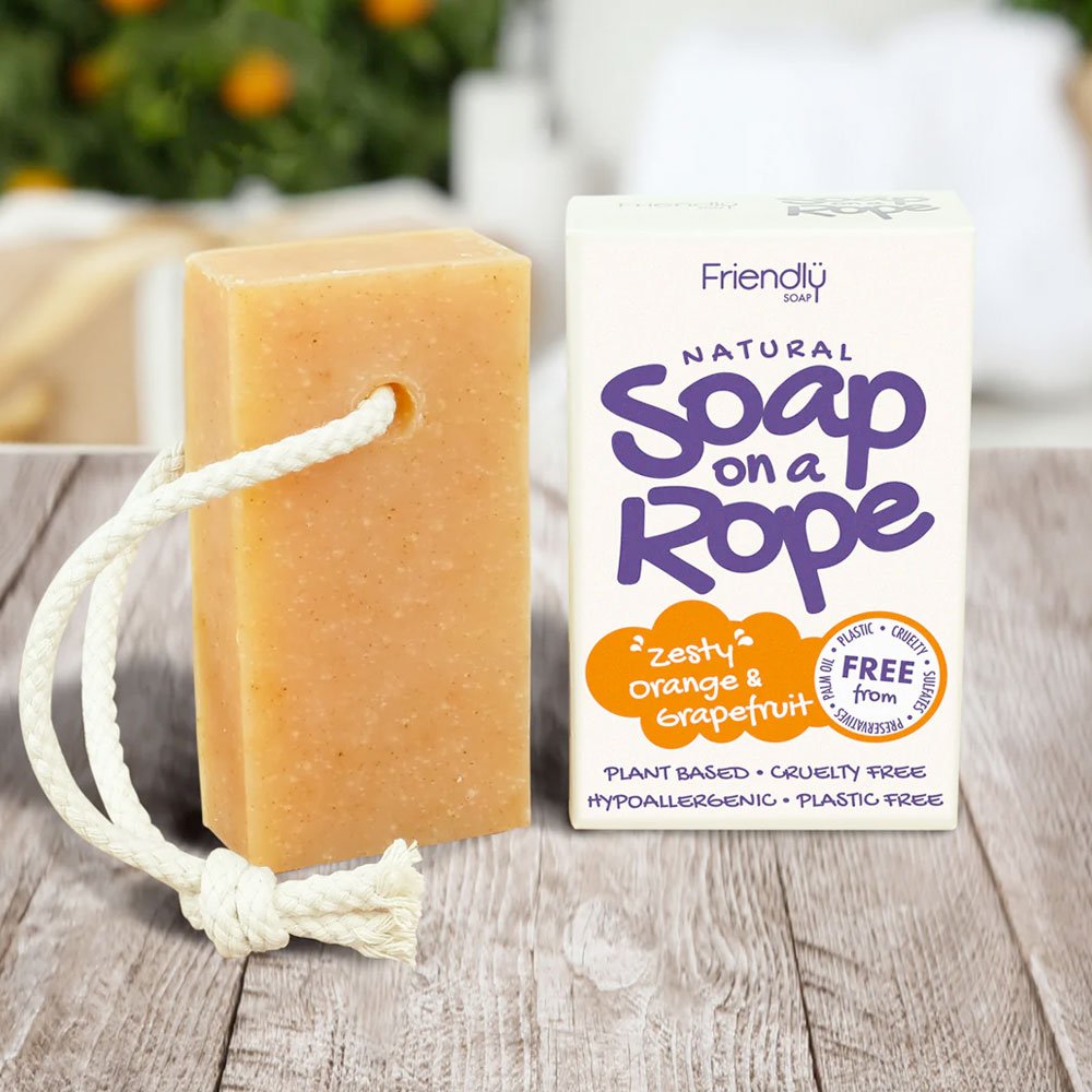 Orange & Grapefruit Soap on a Rope Friendly Soap 125g Orange & Grapefruit Soap on a Rope Friendly Soap 125g