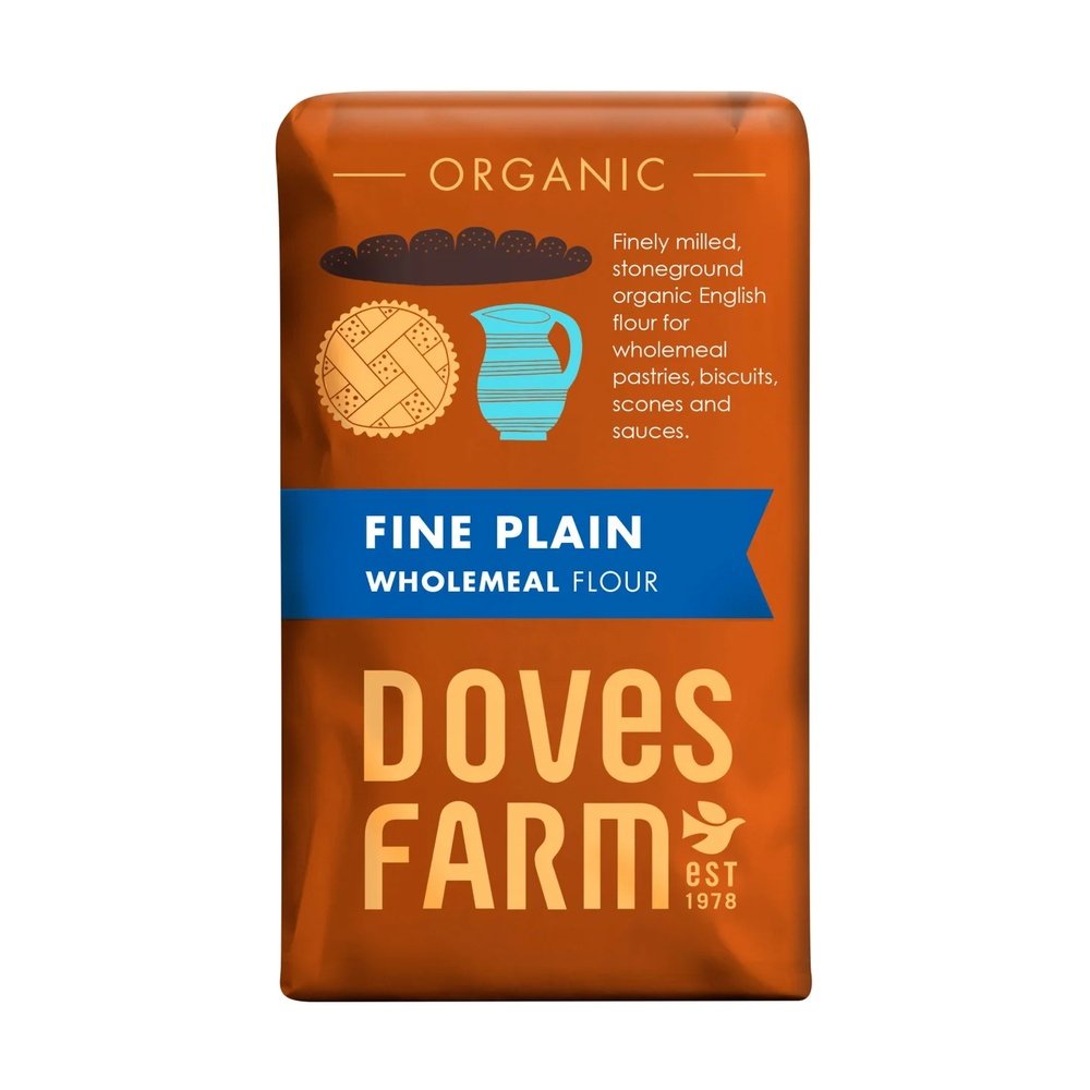 Organic Fine Plain Wholemeal Flour Doves Farm 5x1kg