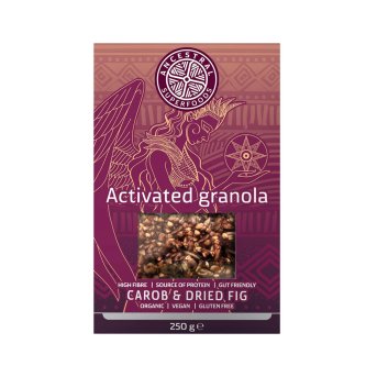 Organic Activated Granola Carob & Dried Fig Ancestral Superfoods 6x250g Organic Activated Granola Carob & Dried Fig Ancestral Superfoods 6x250g