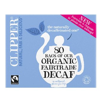 Organic Fairtrade Decaffeinated Tea Bags Clipper 4x80bgs Organic Fairtrade Decaffeinated Tea Bags Clipper 4x80bgs