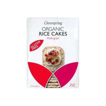 Organic Rice Cakes Multigrain Salted Clearspring 130g