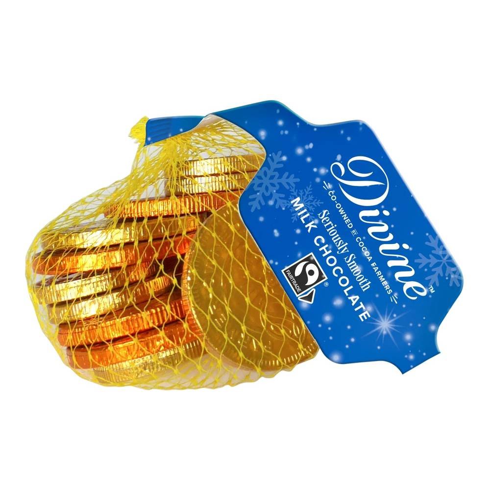 Milk Chocolate Coin - net bag Divine 25x65g Milk Chocolate Coin - net bag Divine 25x65g