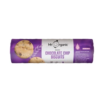 Organic Digestive Biscuits With Chocolate Chips Mr Organic 12x250g Organic Digestive Biscuits With Chocolate Chips Mr Organic 12x250g