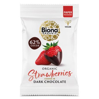 Organic Dark Chocolate Strawberries Biona 10x45g