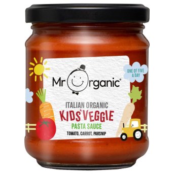Organic Kids' Veggie Pasta Sauce - tomato carrot parsnip Mr Organic 6x200g