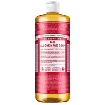 Organic Rose Liquid Soap - single Dr. Bronner 946ml Organic Rose Liquid Soap - single Dr. Bronner 946ml