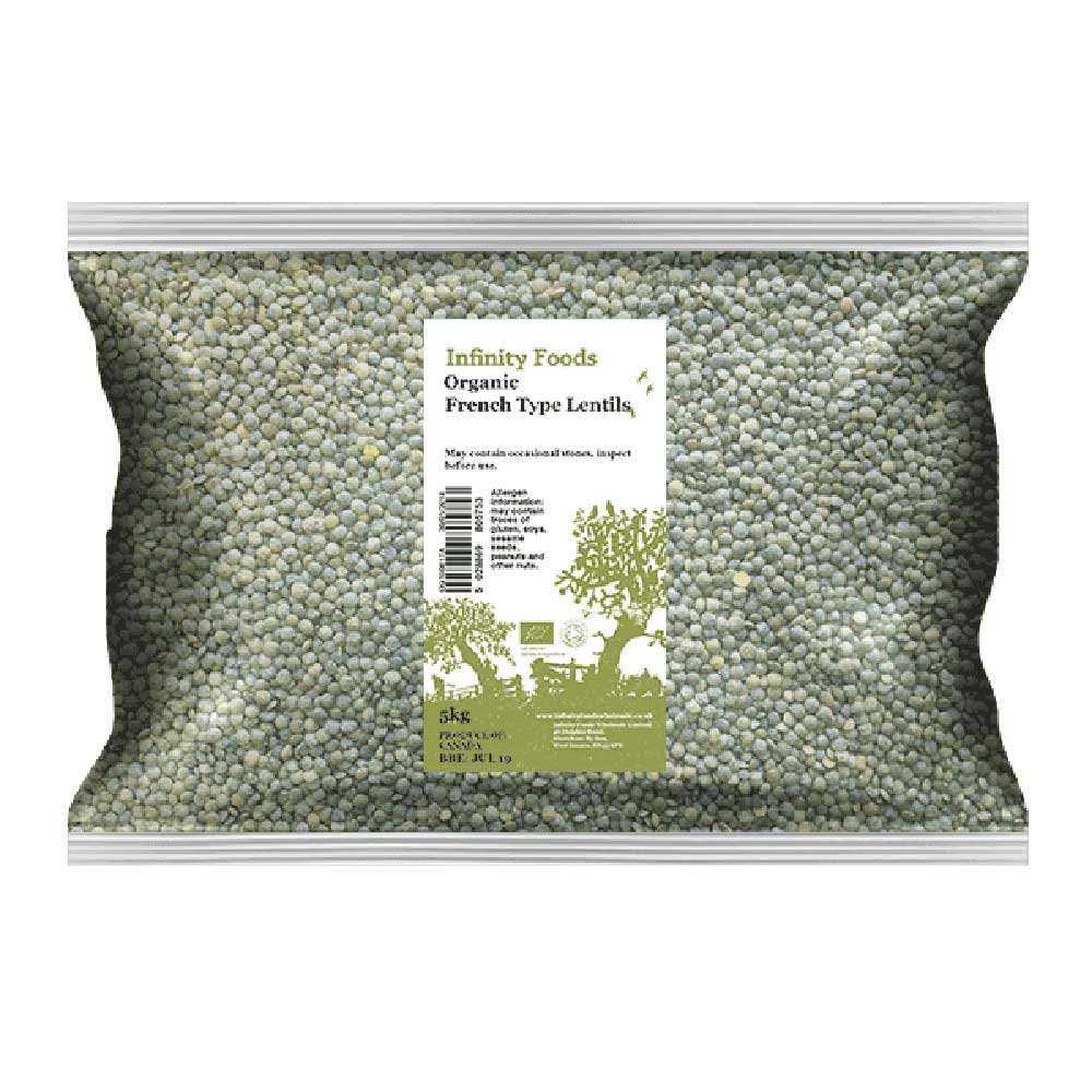 Organic French Type Lentils Infinity Foods 5kg Organic French Type Lentils Infinity Foods 5kg