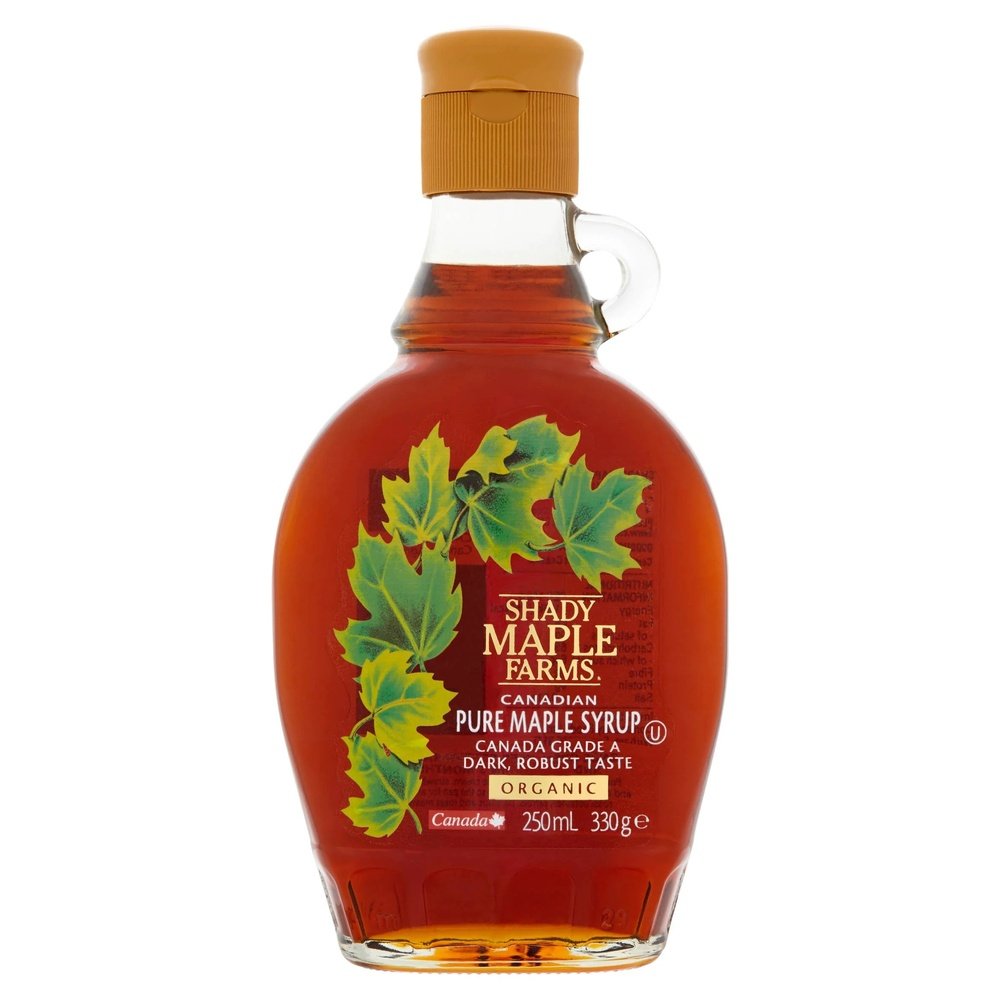 Organic Maple Syrup - glass Shady Maple Farms 12x250ml Organic Maple Syrup - glass Shady Maple Farms 12x250ml