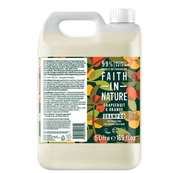 Bulk Grapefruit & Orange Shampoo Faith in Nature 5l