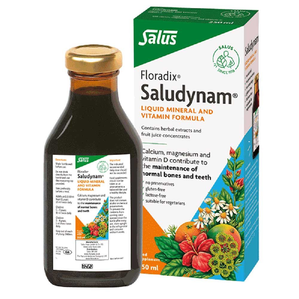 Saludynam - calcium magnesium zinc & vit D YF GF Floradix 25 Saludynam - calcium magnesium zinc & vit D YF GF Floradix 25