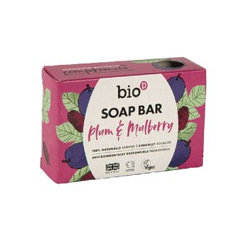 Plum & Mulberry Boxed Soap Bar Bio-D 90g Plum & Mulberry Boxed Soap Bar Bio-D 90g