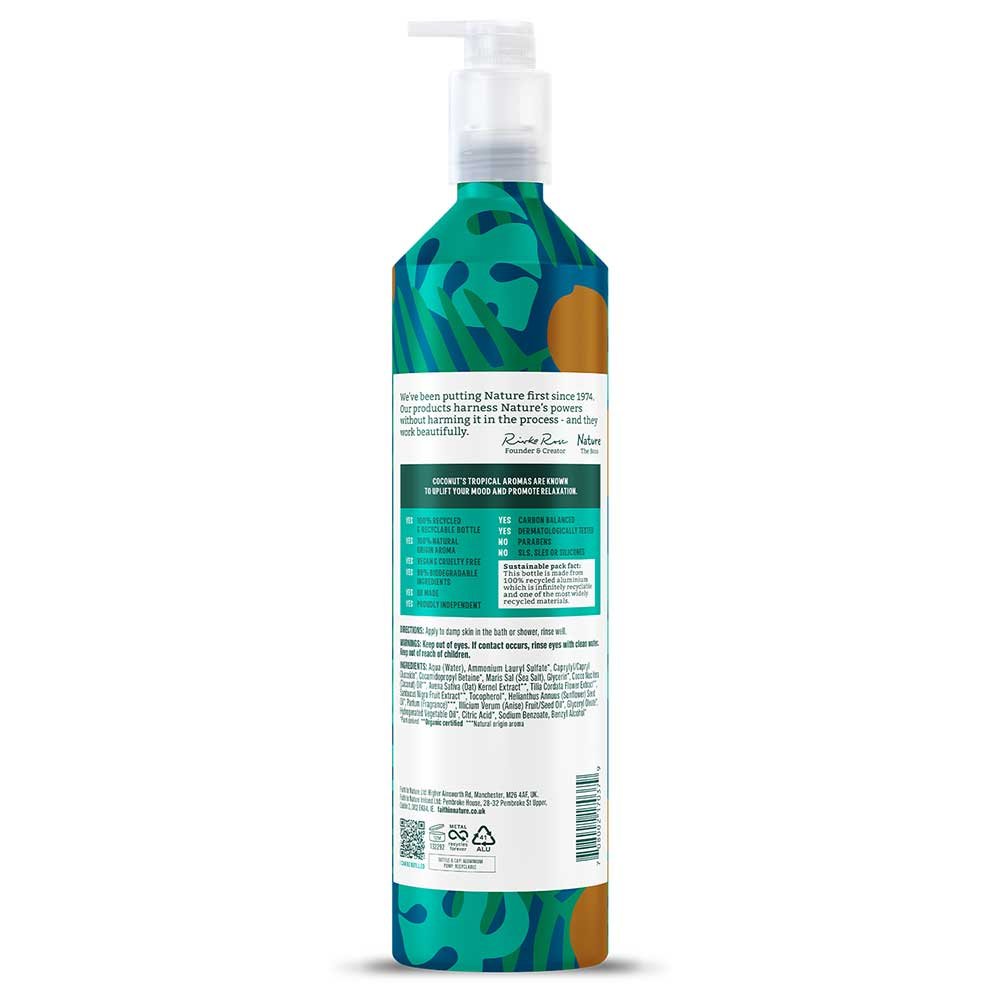 Coconut Body Wash - Aluminium Faith in Nature 500ml