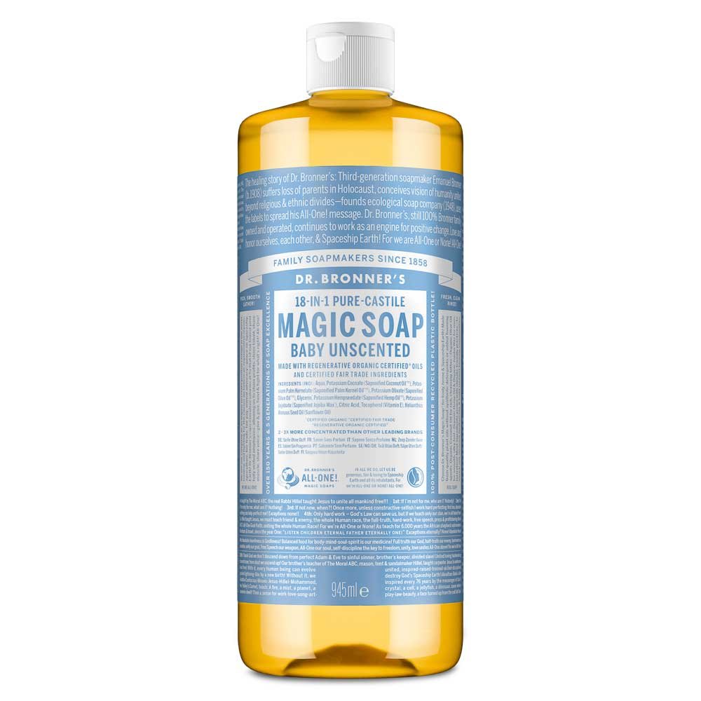 Organic Baby Mild Unscented Liquid Soap - single Dr. Bronner 1x945ml