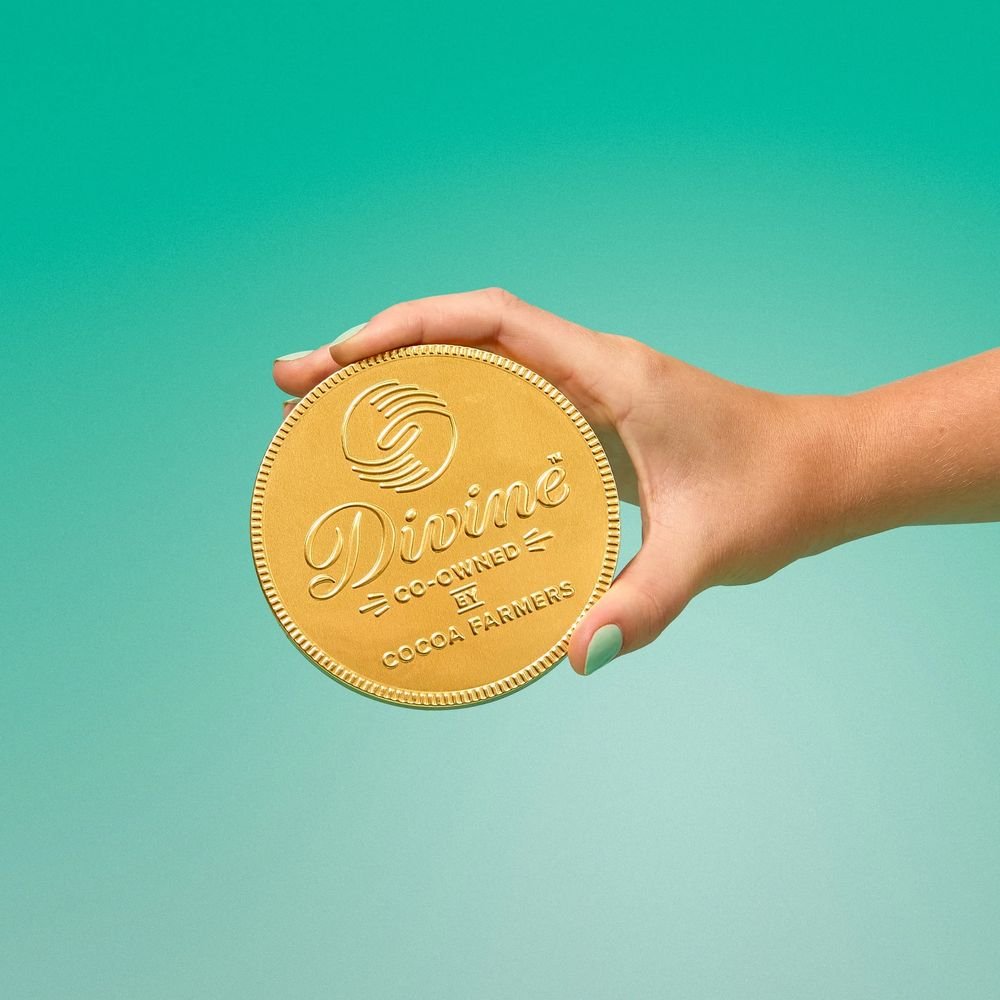 Milk Chocolate Giant Coin Divine 12x58g Milk Chocolate Giant Coin Divine 12x58g