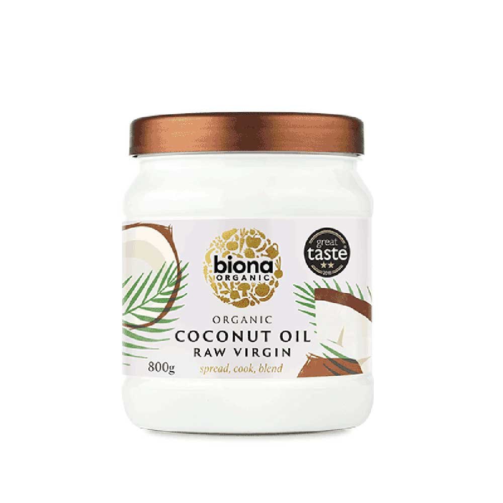 Organic Raw Virgin Coconut Oil - 800g - tub Biona 800g Organic Raw Virgin Coconut Oil - 800g - tub Biona 800g