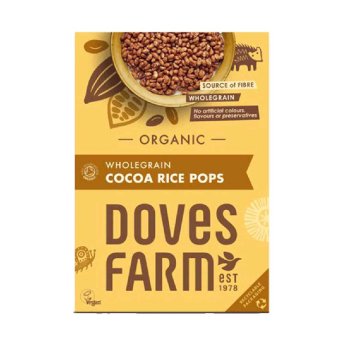 Organic Wholegrain Cocoa Rice Pops Doves Farm 300g Organic Wholegrain Cocoa Rice Pops Doves Farm 300g
