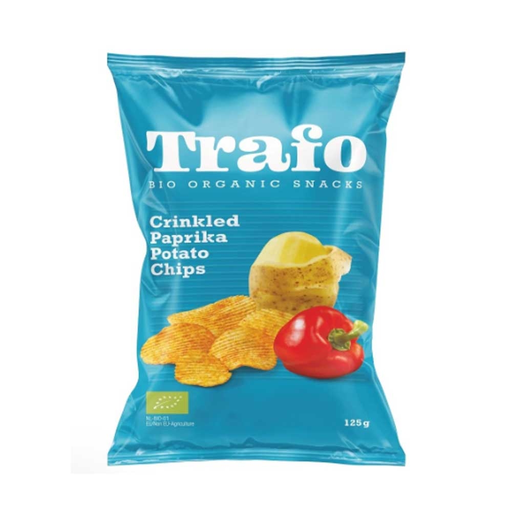 Organic Paprika Crinkle Cut Potato Crisps Yakso 12x125g