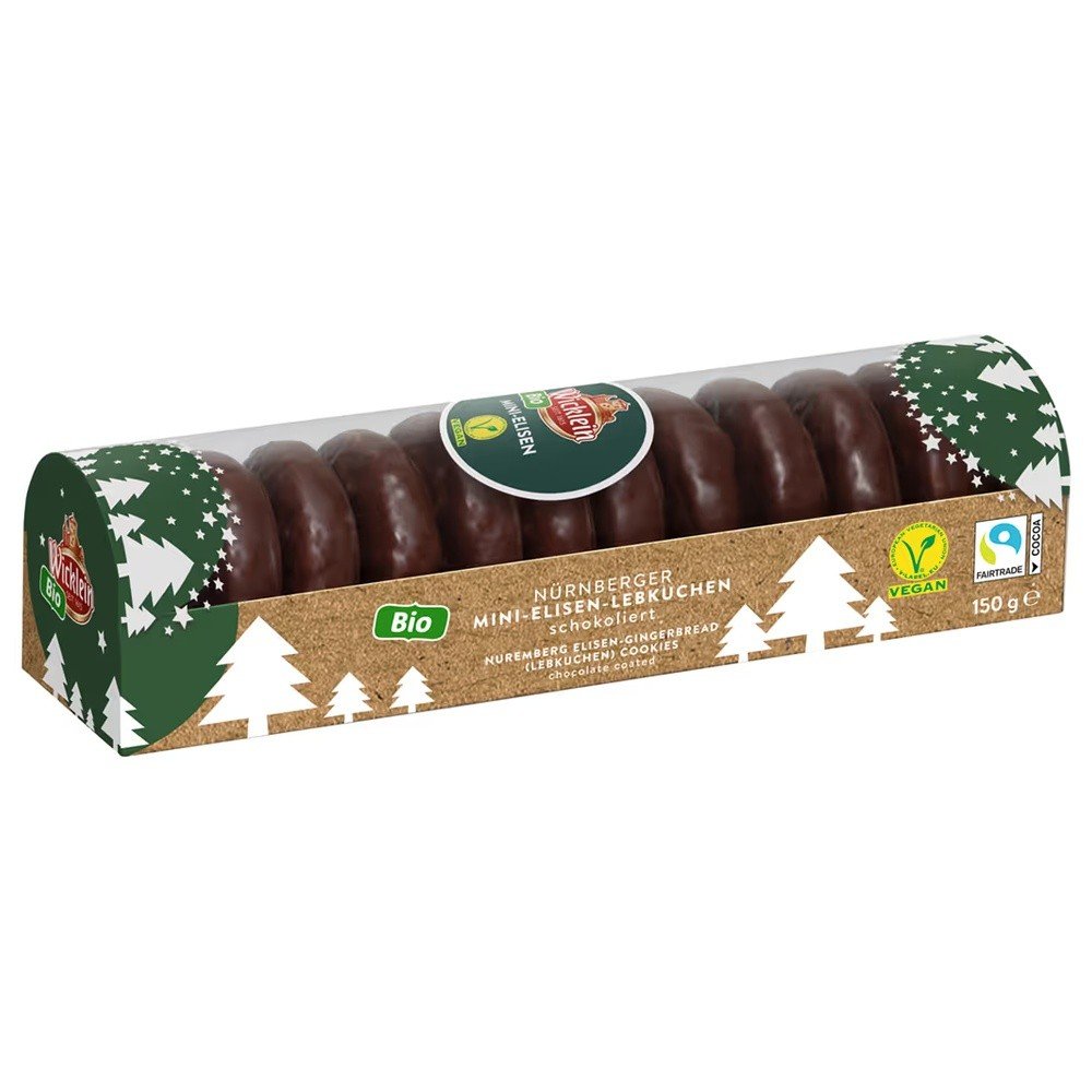 Organic Dark Chocolate Mini-Elisen Lebkuchen Wicklein 20x150g
