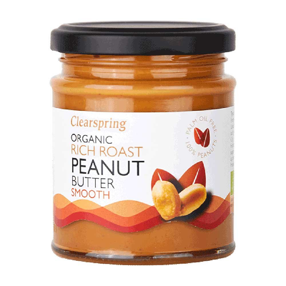 Organic Rich Roast Peanut Butter Smooth Clearspring 170g