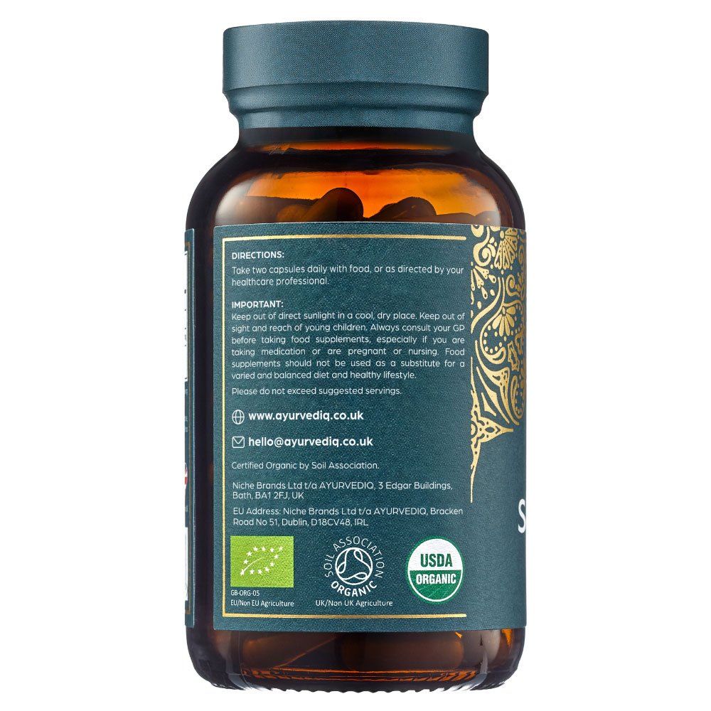 Organic Shatavari - 120 capsules Ayurvediq 1jar
