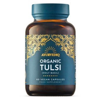 Organic Tulsi - 60 capsules Ayurvediq 1x1jar Organic Tulsi - 60 capsules Ayurvediq 1x1jar