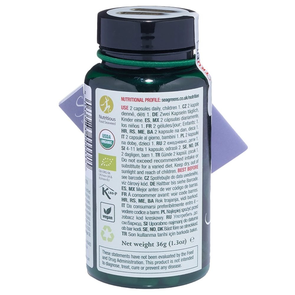 Seaweed Food Capsules (single) Seagreens 1x60pack Seaweed Food Capsules (single) Seagreens 1x60pack