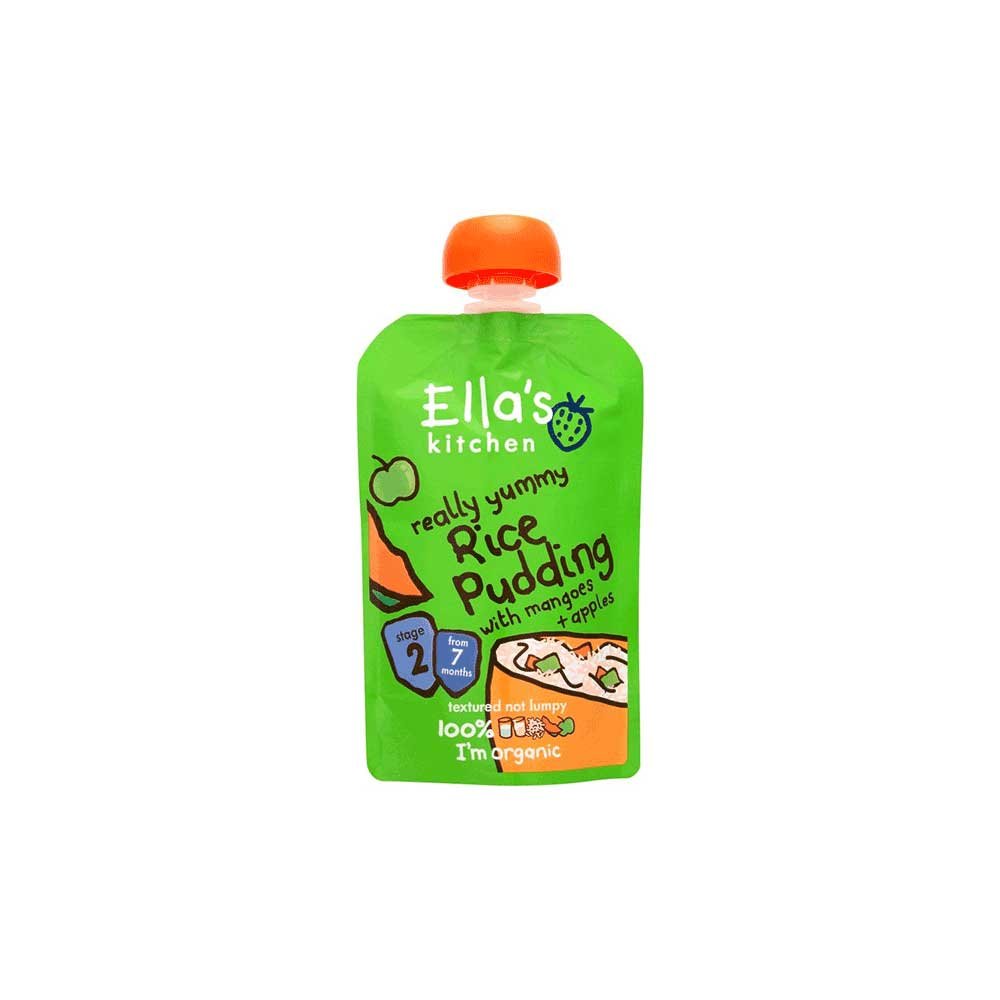 Organic Rice Pudding - Mango & Apple Ella's Kitchen 80g Organic Rice Pudding - Mango & Apple Ella's Kitchen 80g