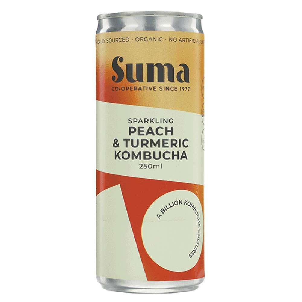 Organic Peach & Turmeric Kombucha Suma 250ml Organic Peach & Turmeric Kombucha Suma 250ml