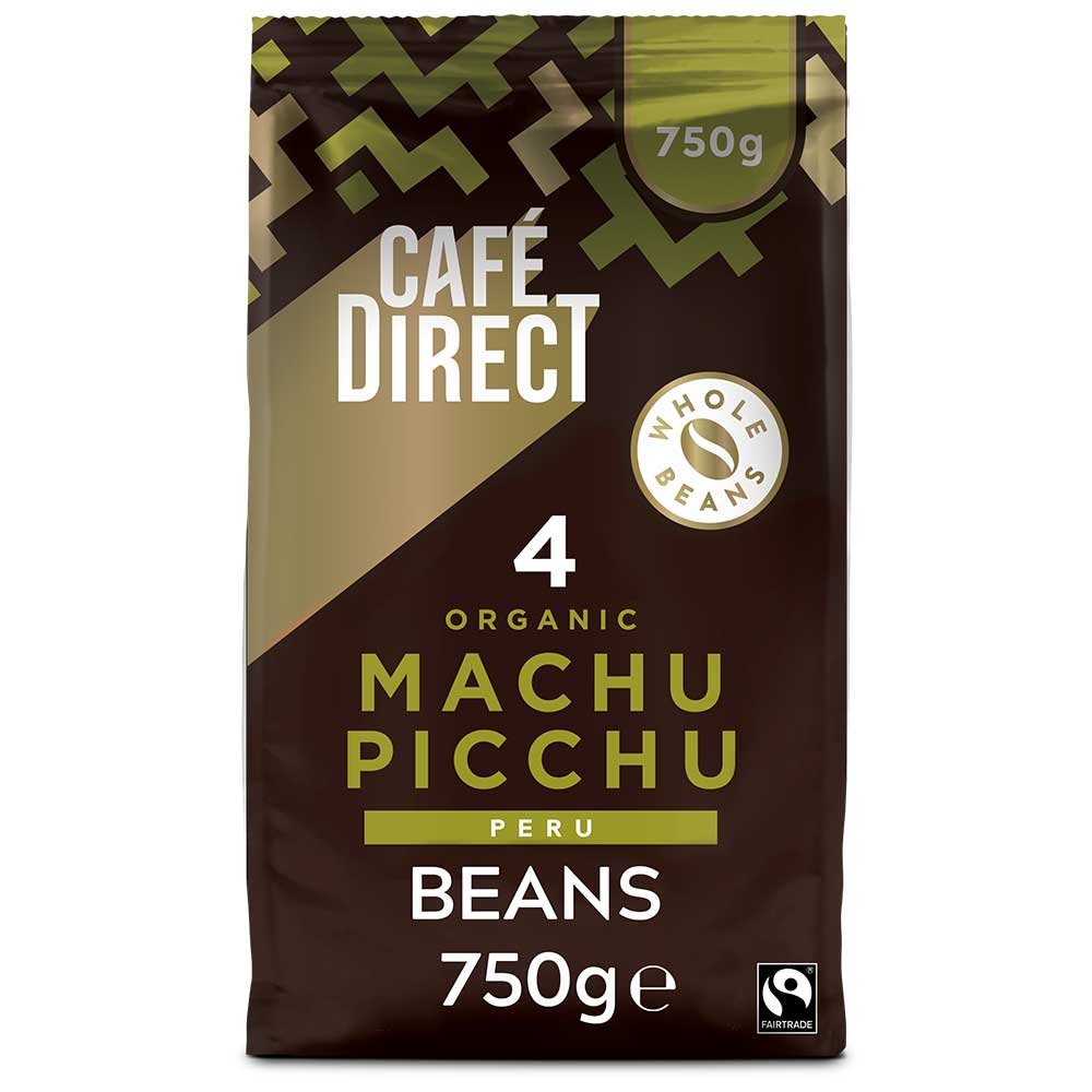Organic Whole Coffee Beans - Machu Picchu - 4 CaféDirect 750 Organic Whole Coffee Beans - Machu Picchu - 4 CaféDirect 750