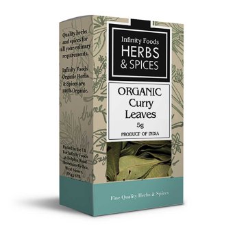 Organic Curry Leaves Infinity Foods 6x5g Organic Curry Leaves Infinity Foods 6x5g