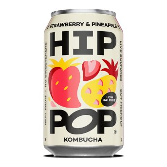 Strawberry & Pineapple Kombucha Hip Pop 330ml Strawberry & Pineapple Kombucha Hip Pop 330ml
