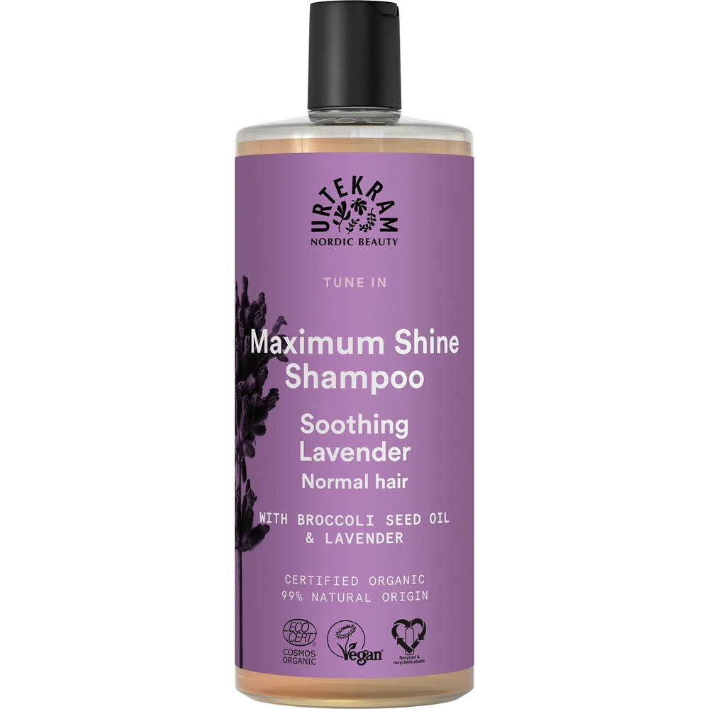 Organic Maximum Shine Shampoo - Soothing Lavender Urtekram 6x500ml Organic Maximum Shine Shampoo - Soothing Lavender Urtekram 6x500ml