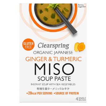 Organic Instant Miso Soup Paste - Ginger & Turmeric Clearspr Organic Instant Miso Soup Paste - Ginger & Turmeric Clearspr