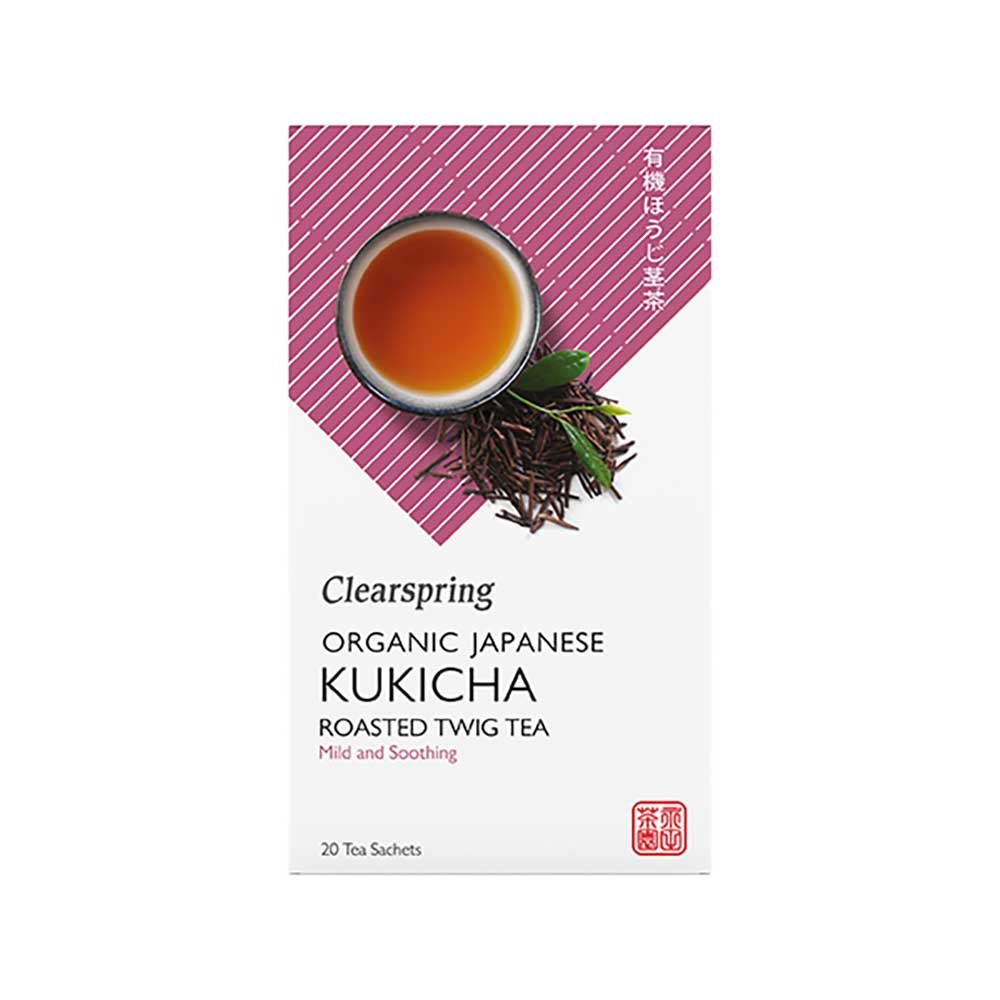 Organic Kukicha Roasted Twig Tea Bags - boxed Clearspring 20