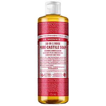 Organic Rose Liquid Soap (1/2 case) Dr. Bronner 473ml