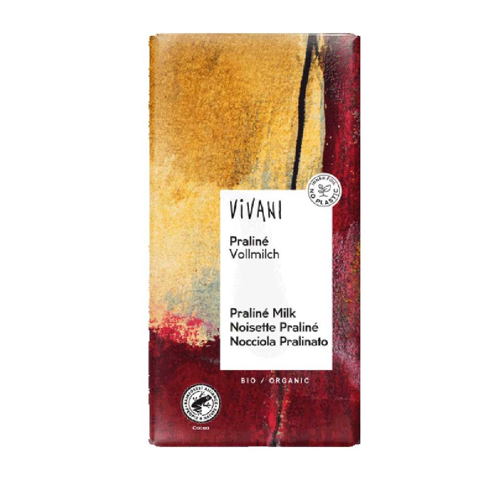 Organic Milk Praliné Chocolate Vivani 100g
