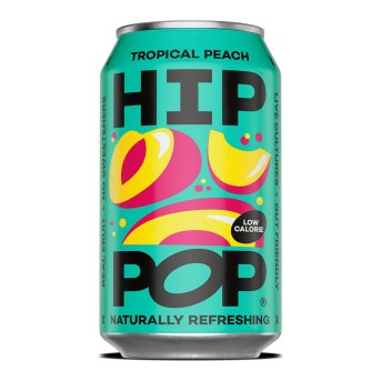 Tropical Peach Living Soda Hip Pop 330ml Tropical Peach Living Soda Hip Pop 330ml