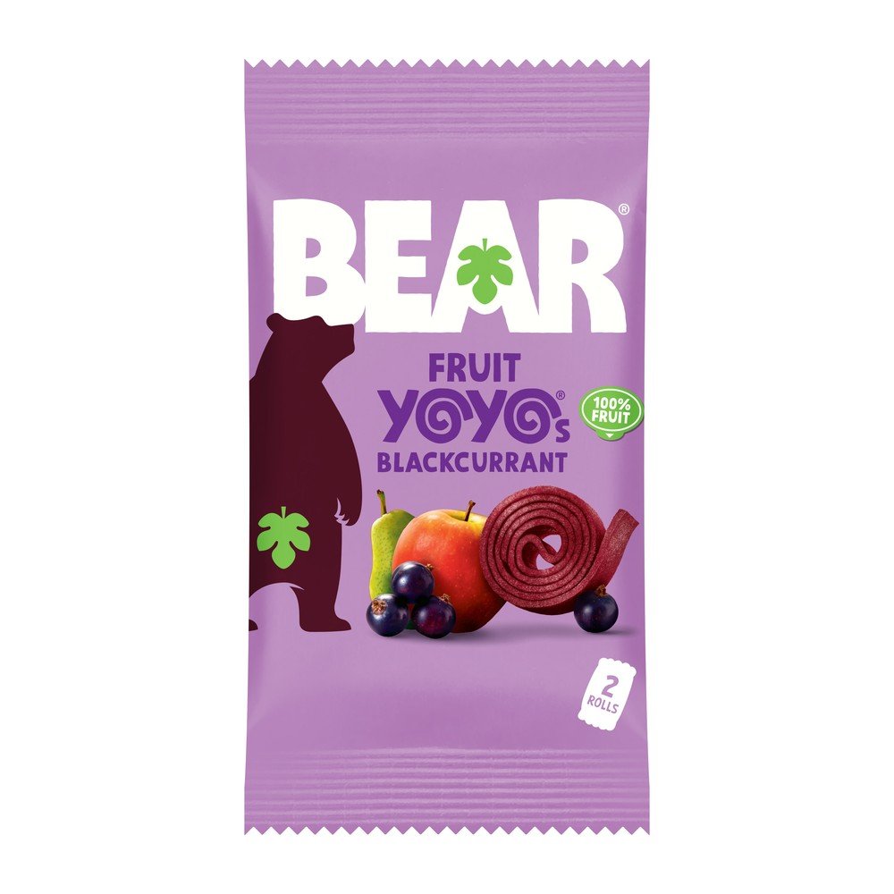 Blackcurrant Yoyo Fruit Rolls Bear 18x20g Blackcurrant Yoyo Fruit Rolls Bear 18x20g