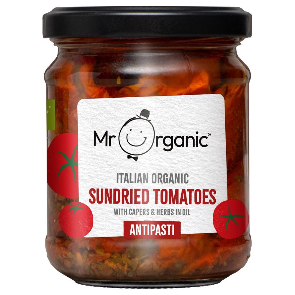 Organic Sundried Tomatoes & Capers Antipasti Mr Organic 5x190g Organic Sundried Tomatoes & Capers Antipasti Mr Organic 5x190g