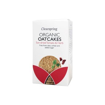 Organic Sundried Tomato & Herb Oatcakes Clearspring 200g