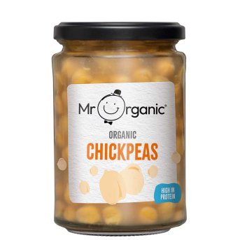 Organic Chickpeas - jar Mr Organic 6x350g