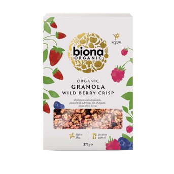 Organic Wild Berry Crisp Granola - boxed Biona 375g
