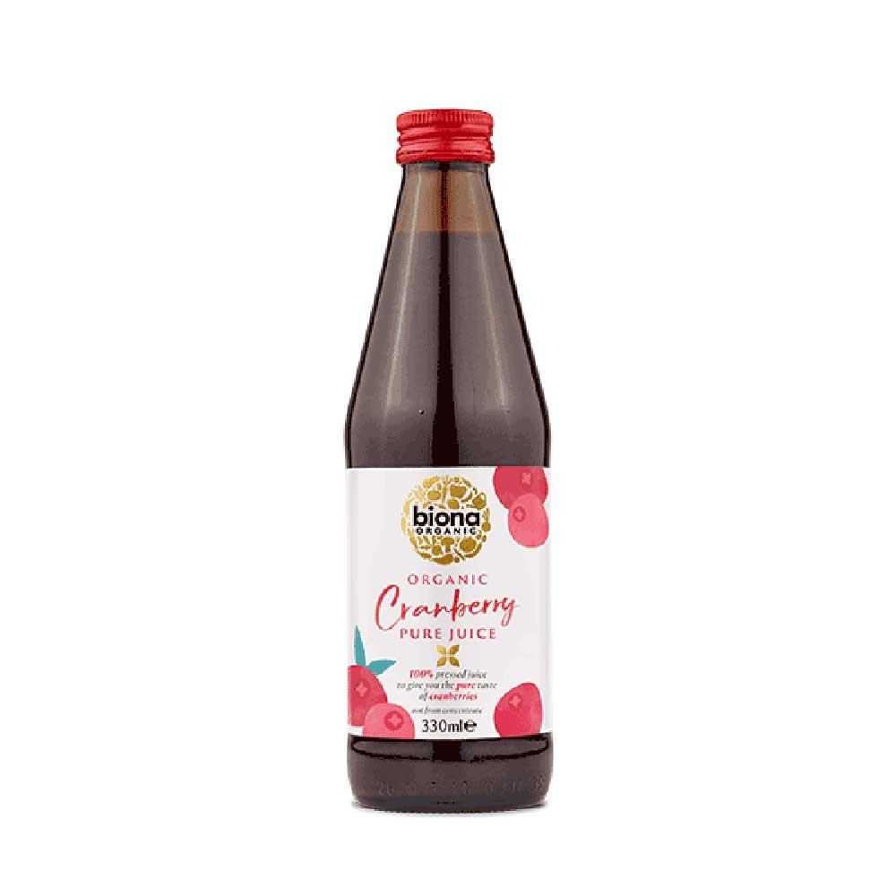 Organic Cranberry Juice - 100% - small Biona 330ml